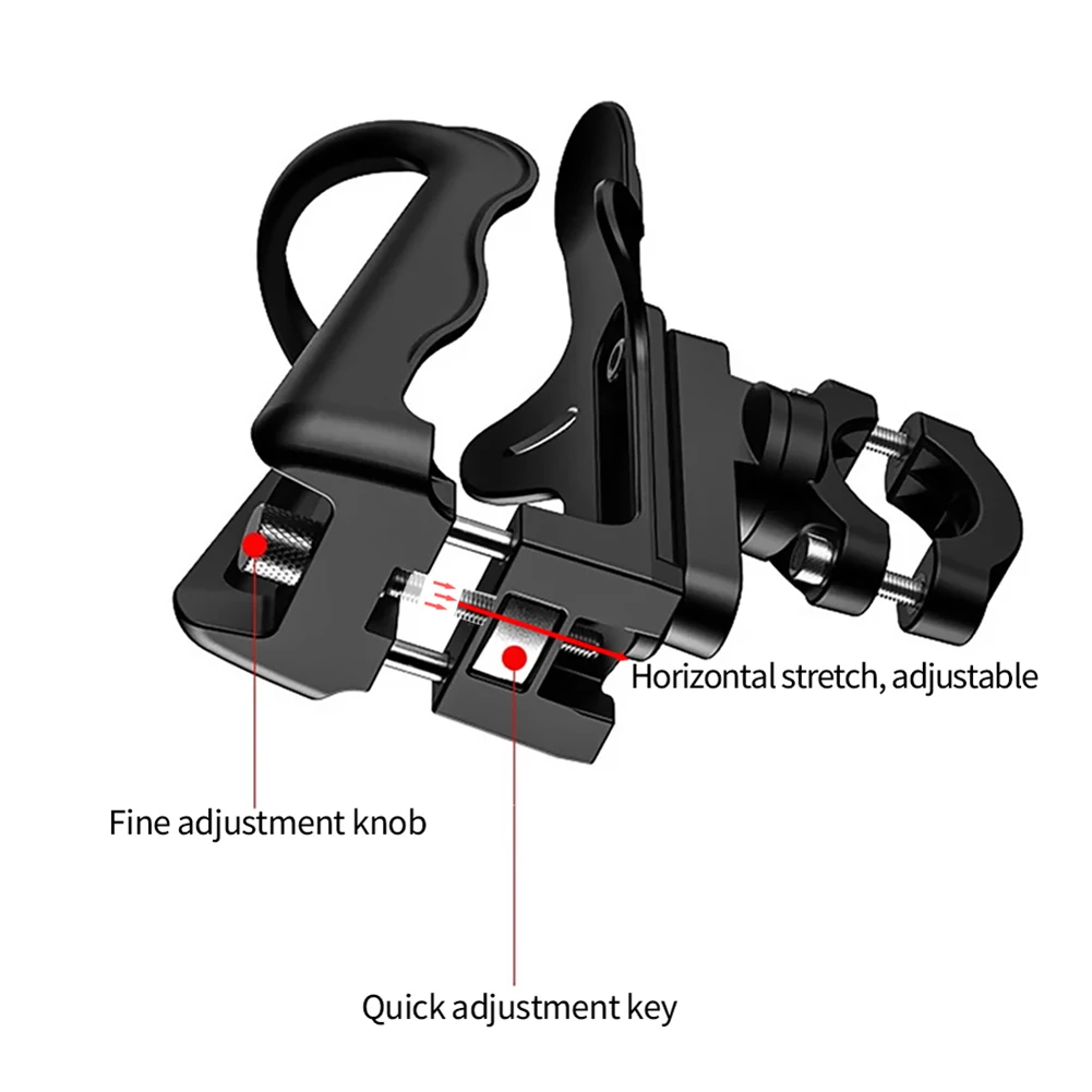 Мотоциклетный держатель для стакана регулируемый из алюминиевого сплава