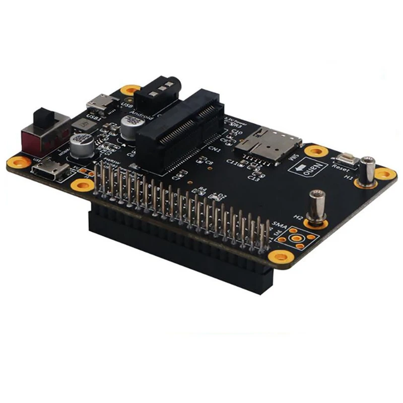 

Сетевой адаптер 3G 4G LTE Base HAT Mini PCIE для Raspberry Asus Tinker Board Samsung ARTIK Rock64 Media Board