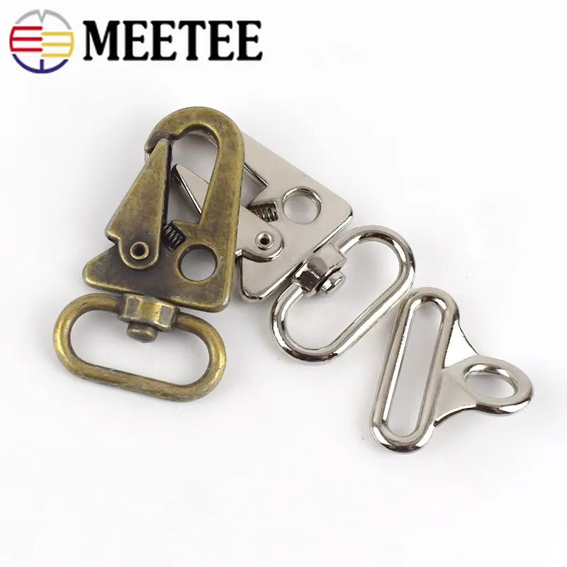Meetee 5/10 комплектов 40 мм застежки для сумки карабин двойные пряжки улицы Рюкзак