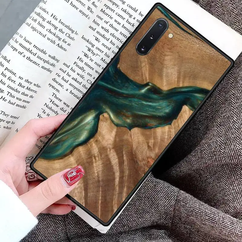 

Traveler Protective Wood Resin art Phone Case For Samsung Galaxy S8 S9 S10 Plus S10E Note 3 4 5 6 7 8 9 10 Pro Lite cover