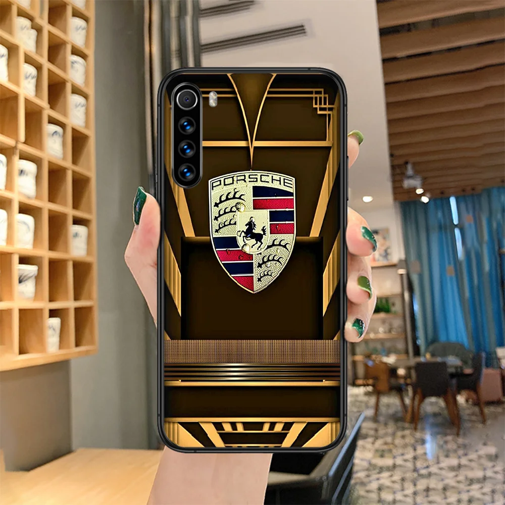 

luxury Germany Car Phone Case For Xiaomi Redmi Note 7 8 8T 9 9S 4X 7 7A 9A K30 Pro Ultra black Coque 3D Shell Soft Bumper Trend