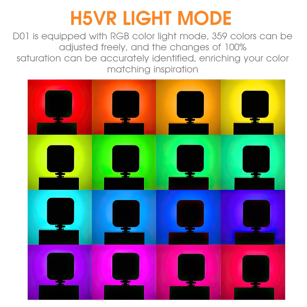 SAMTIAN RGB Светодиодная лампа для видеосъемки светильник фотосъемки с регулируемой