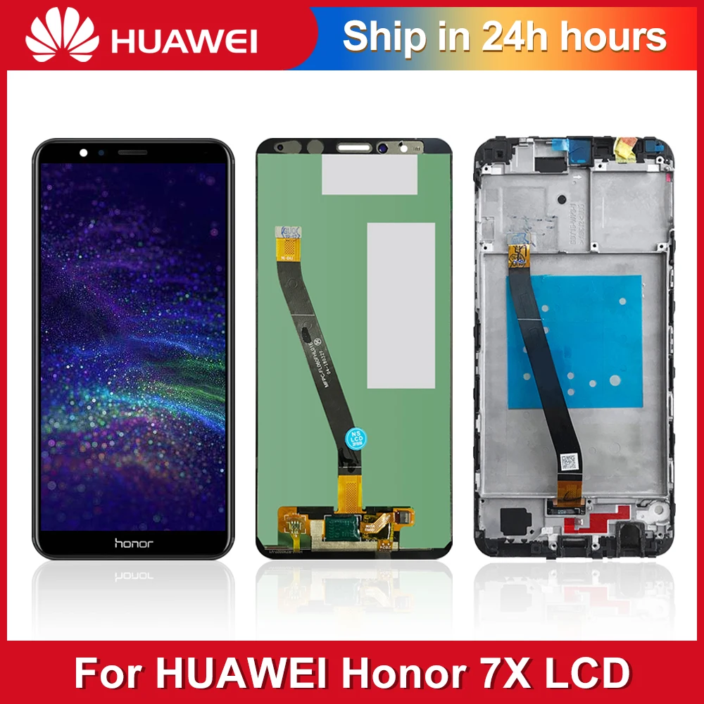 

Для Huawei Honor 7X BND-AL10 BND-L21/L22 BND-L24 5,93 дюймов ЖК-дисплей для Mate SE сенсорный экран дигитайзер в сборе с рамкой
