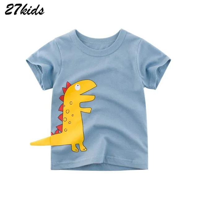 Футболка детская летняя хлопковая с коротким рукавом и принтом