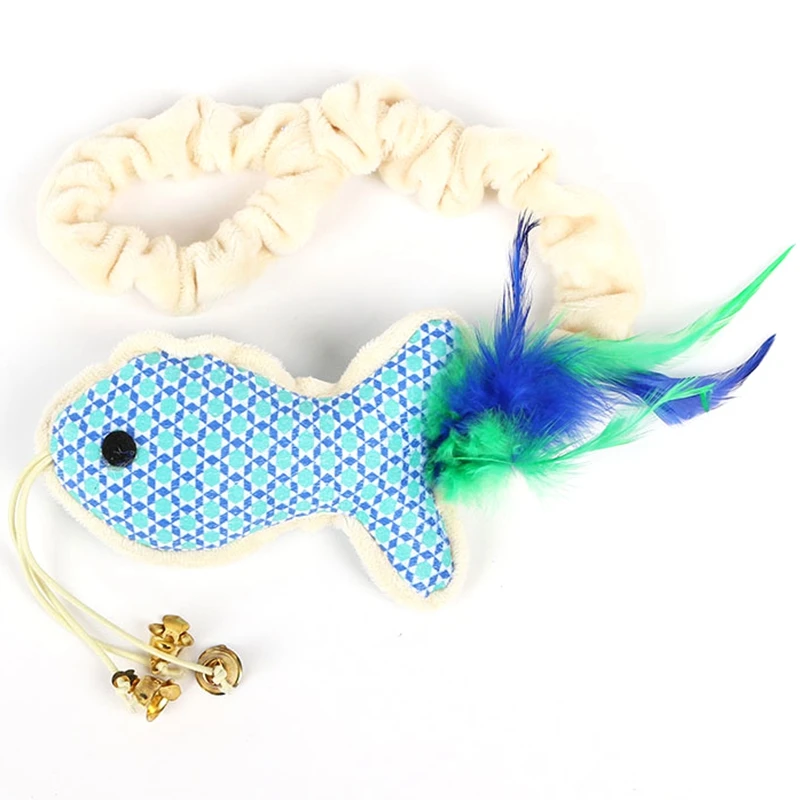 

Dorakitten Cat Chew Toy Simulation Fish Kitten Play Toy Cat Funny Interactive Toy With Bells Kitten Scratch Toy Cat Plush Toy