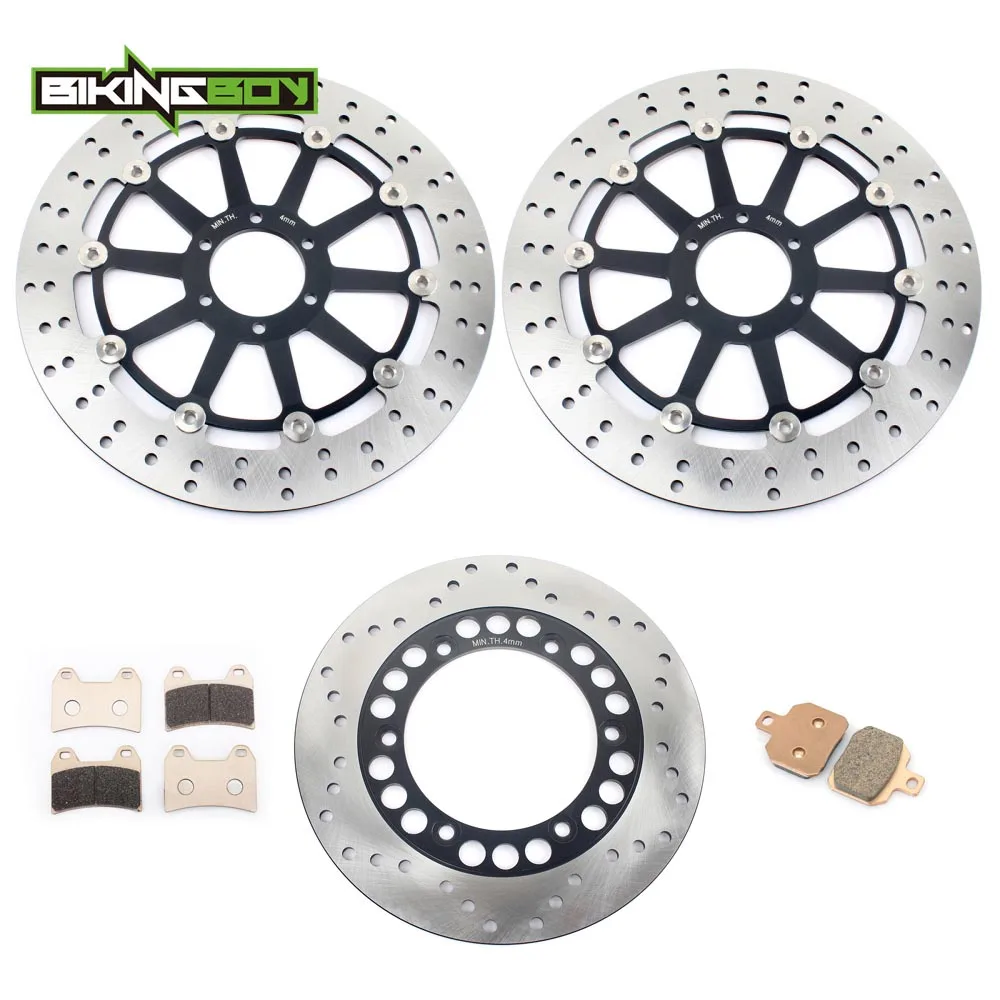 Round Black BIKINGBOY для поездок на мотоцикле Ducati 696 800 1000 Монстр 750 800 900 1000 SS Supersport 996 ST4 спереди и сзади тормозные диски роторы колодки - Цвет: Round Black