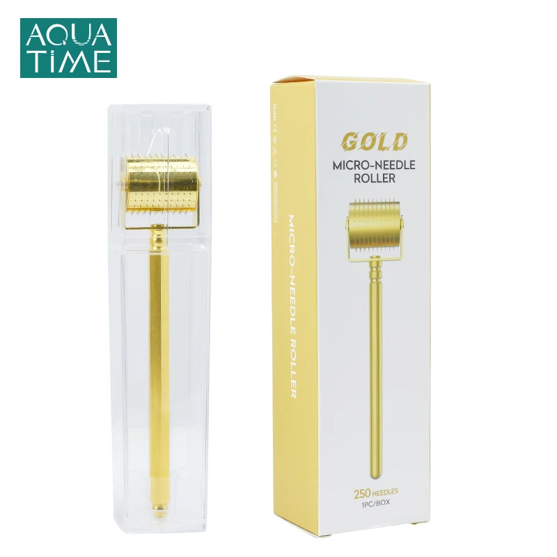 Золотые мезороллеры DRS 250 титановые мезотерапии ролики для лица мезотерапия
