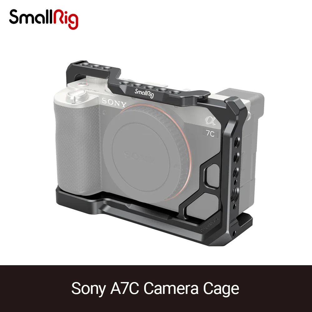 Полная основа SmallRig для камеры Dslr для Sony A7C с 1/4-20 и 3/8 дюйма-16 потоками и креплениями в стиле ARRI легкий-3081 - изображение