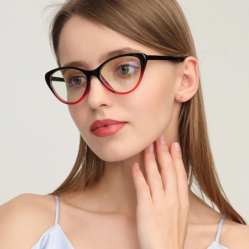 Elbru 2019 очки кошачий глаз оправа для очков женские компьютерные винтажные