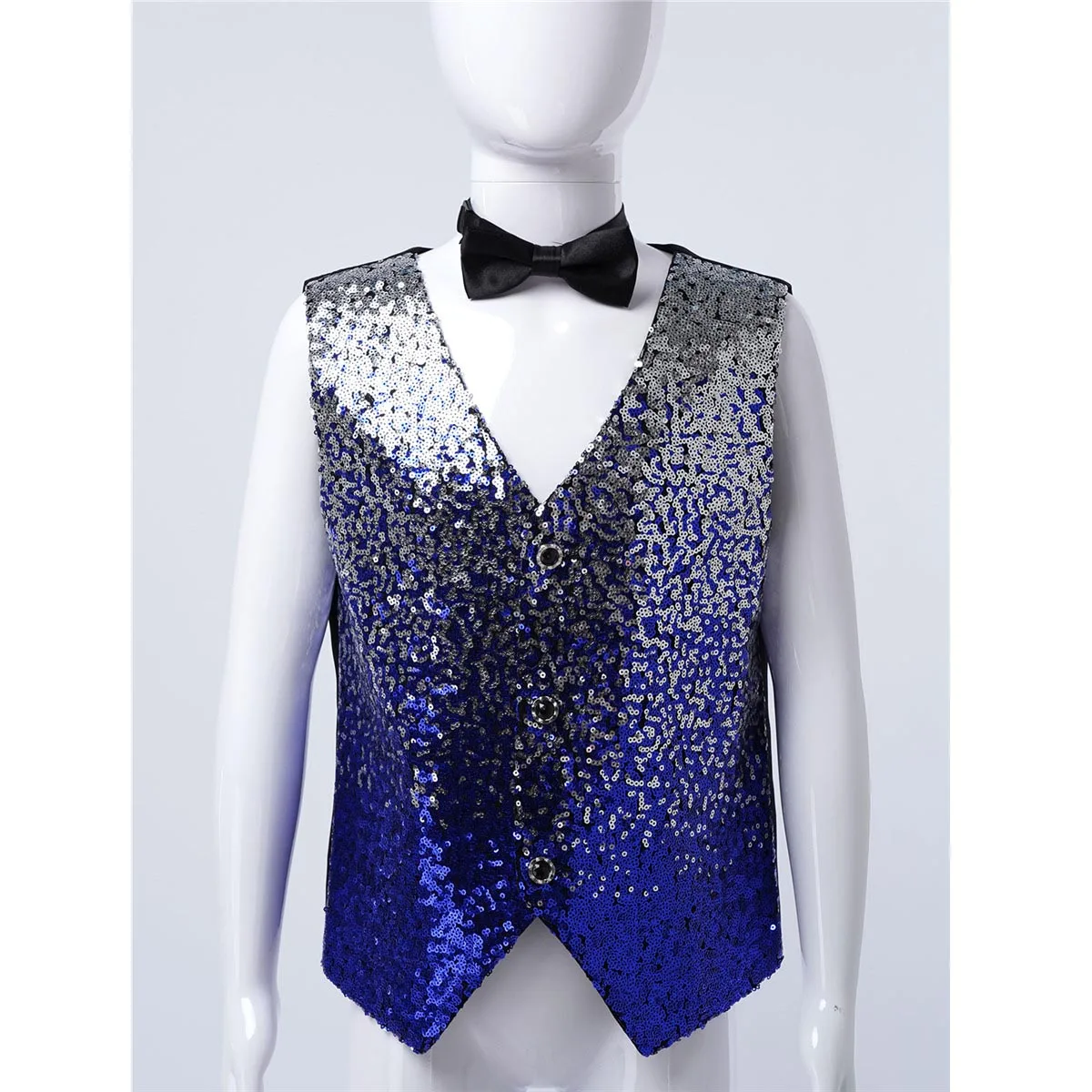 Детский жилет с блестками и градиентом бантом детская одежда для выступлений