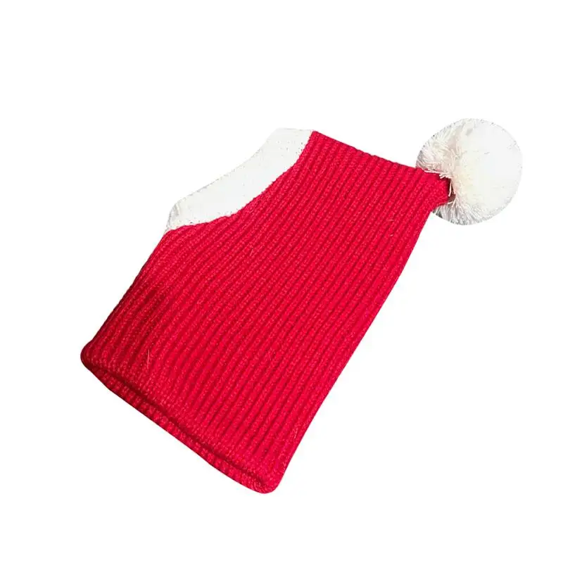 

Winter Warm Hat Adorable Pet Woolen Hat Christmas Headdress for Dog Puppy (Red, Size XS)