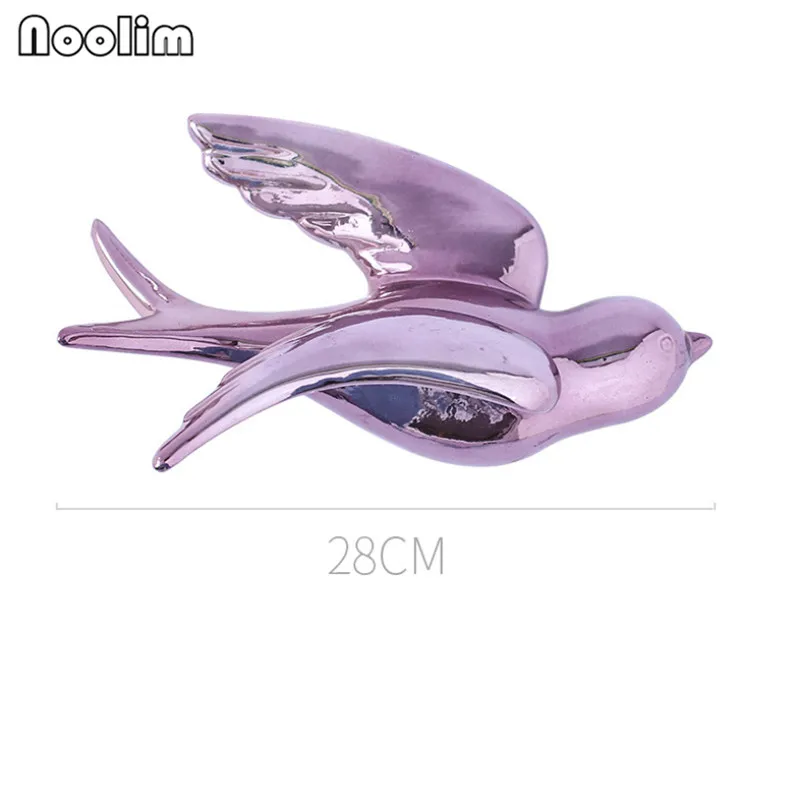 Purple XL Скандинавский керамический Крытый Европейский 3D Настенный фон настенный декоративный Декор птицы десерт чайный магазин украшения стен ремесла - Цвет: Purple XL