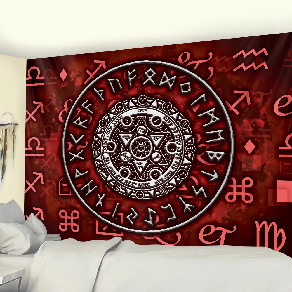 Скандинавский Викинг Таро психоделическая сцена богемный Декор для дома