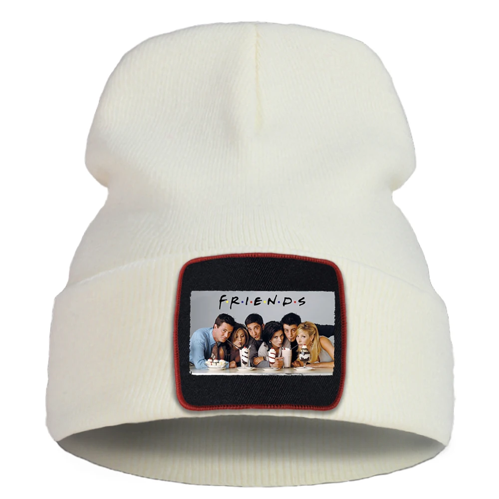 

Лидер продаж, зимняя шапка унисекс с принтом фильмов, уличная Шерстяная Шапка-бини, Мультяшные гибкие вязаные шапки, удобные шапочки, шапки