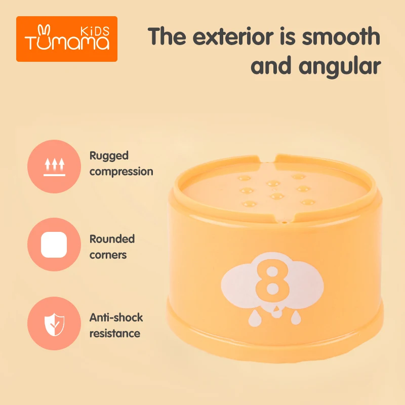 TUMAMA 9 Комплект стек башня из чашек с накоплением Пластик сложенные чашечки От 1 до