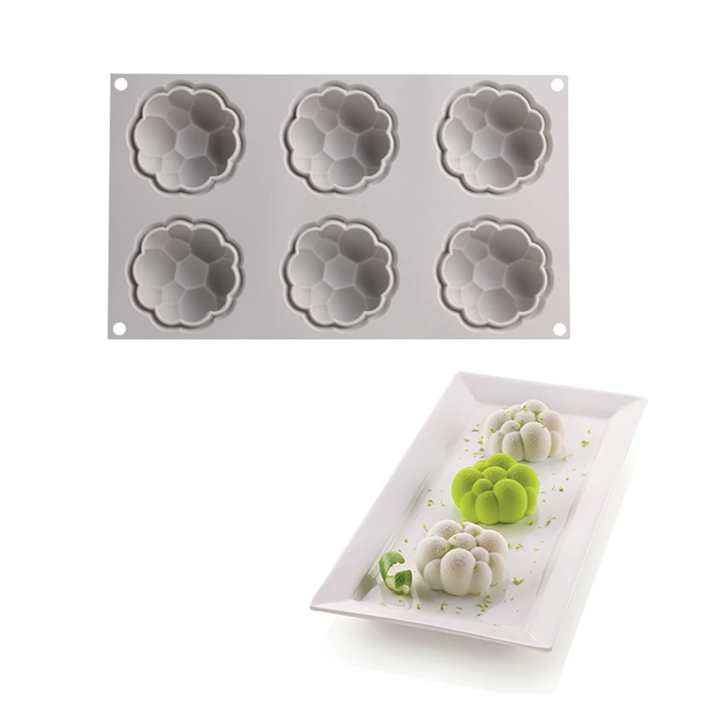 

6 Cavity Cloud Mousse Silicone Mold Dessert MousseCake Mould Pastry Baking Tool Pudding Jelly Fondant Cake Mold Kitchen Bakeware