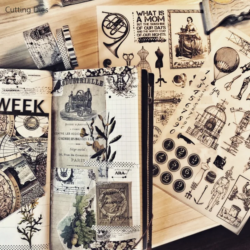 2 листа/партия бумажные наклейки на фигуру для скрапбукинга|Крафт-бумага| |