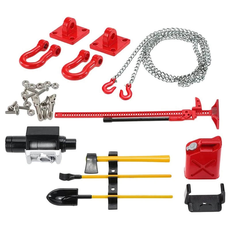 RC буксировочный крюк цепь для прицепа кронштейн пряжки с масляным баком барабан
