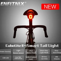 enfitnix cubelite 2 bicycle taillight intelligent induction bicycle flashlight bike rear night riding waterproof led seat tail