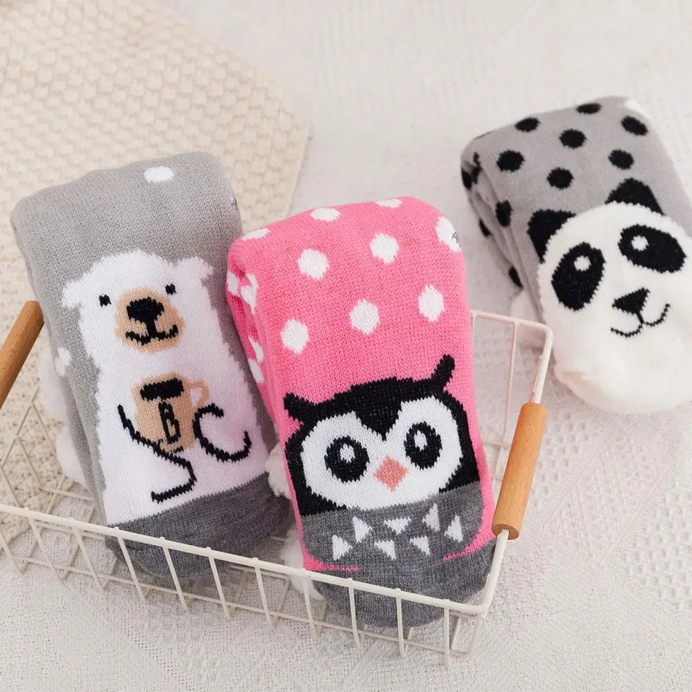 

Women Winter Cute Socks Cotton Print Thicken Anti-slip Warm Fleece Socks Female Harajuku Ladies Funny Socks Streetwear Supplies