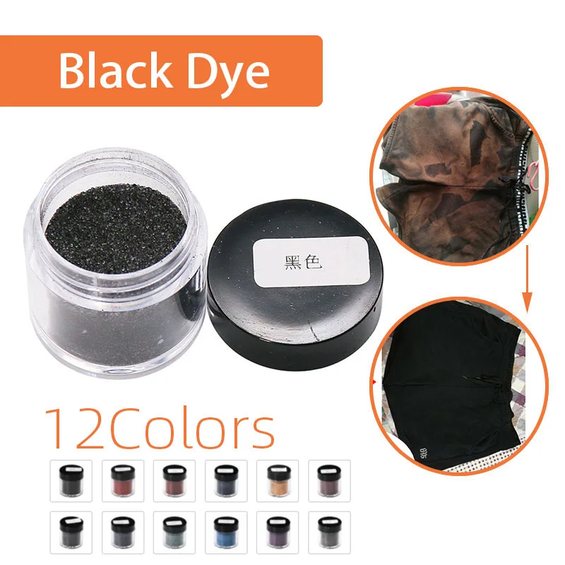 Black Color Fabric Paint Dye Pigment Dyestuff Dye for jeans clothes Clothing Renovation for Cotton Feather Acrylic 10g/bottle