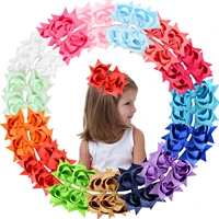 30pcs15 color girls hair bows clips large big grosgrain ribbon bows pinwheel alligator clips hair accessories for girls toddler