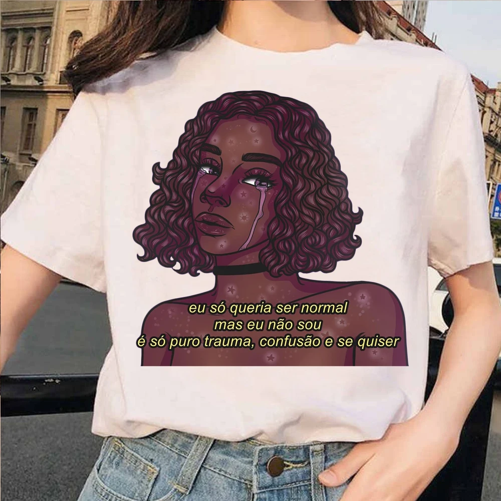 Корейская рубашка в стиле панк, белая хлопковая женская рубашка, Лидер продаж, Мужская эстетичная футболка, искусственная уличная одежда, крутой принт лица