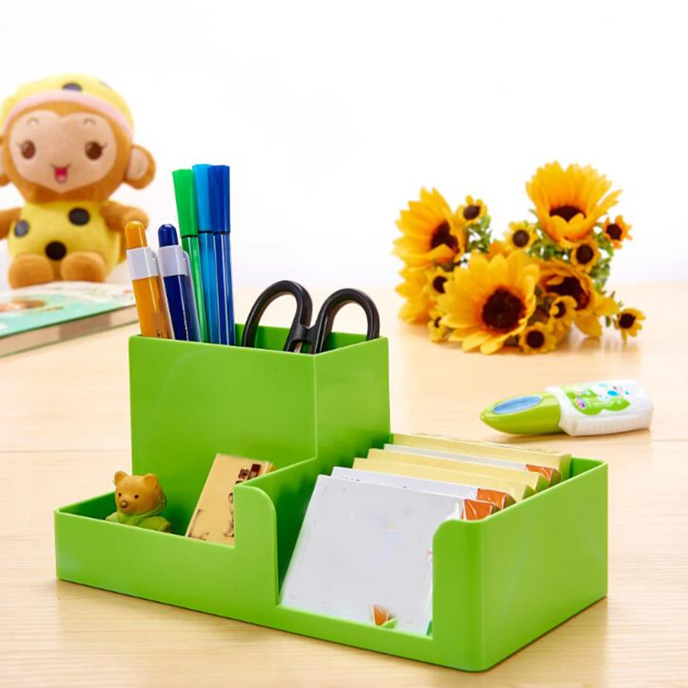 Пластиковый Настольный держатель для ручек с 3 отделениями | Канцтовары офиса и