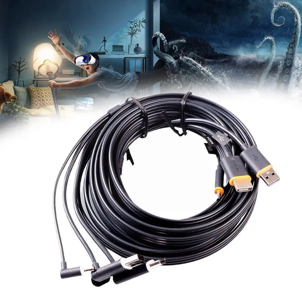

3 In 1 Replacement -compatible Usb Cable Data Line Headset Vive Vr Accessories Usb Reality Virtual For Cable R8u9