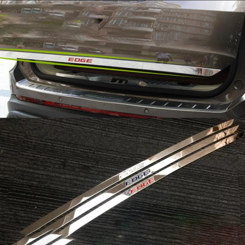

Tail Gate Cover Trim Stainless Steel Rear Trunk Door Edge Molding Tailgate Strip Garnish Styling FOR Ford Edge EdgeST 2015-2019