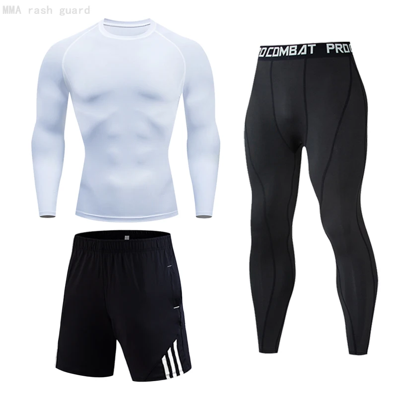 Брендовый мужской спортивный костюм 2021 однотонные влагоотводящие