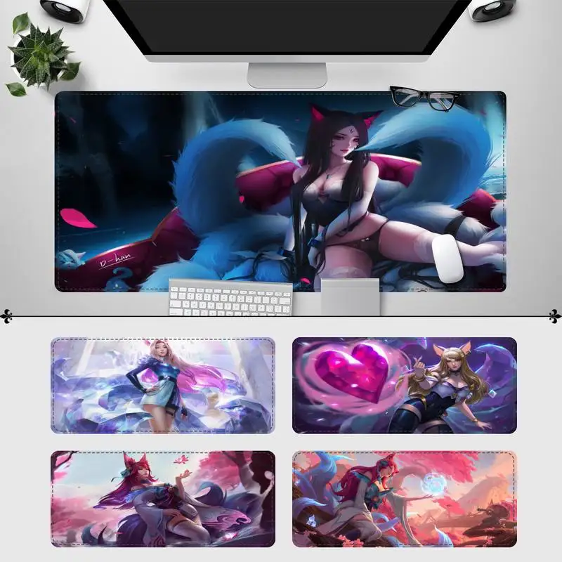 

Print League of Legends Ahri Mouse Pad Gamer Keyboard Maus Pad Desk Mouse Mat Game Accessories For Overwatch