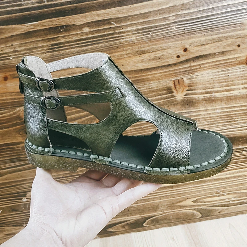 2021 новые летние женские сандалии из натуральной кожи Модные Повседневные