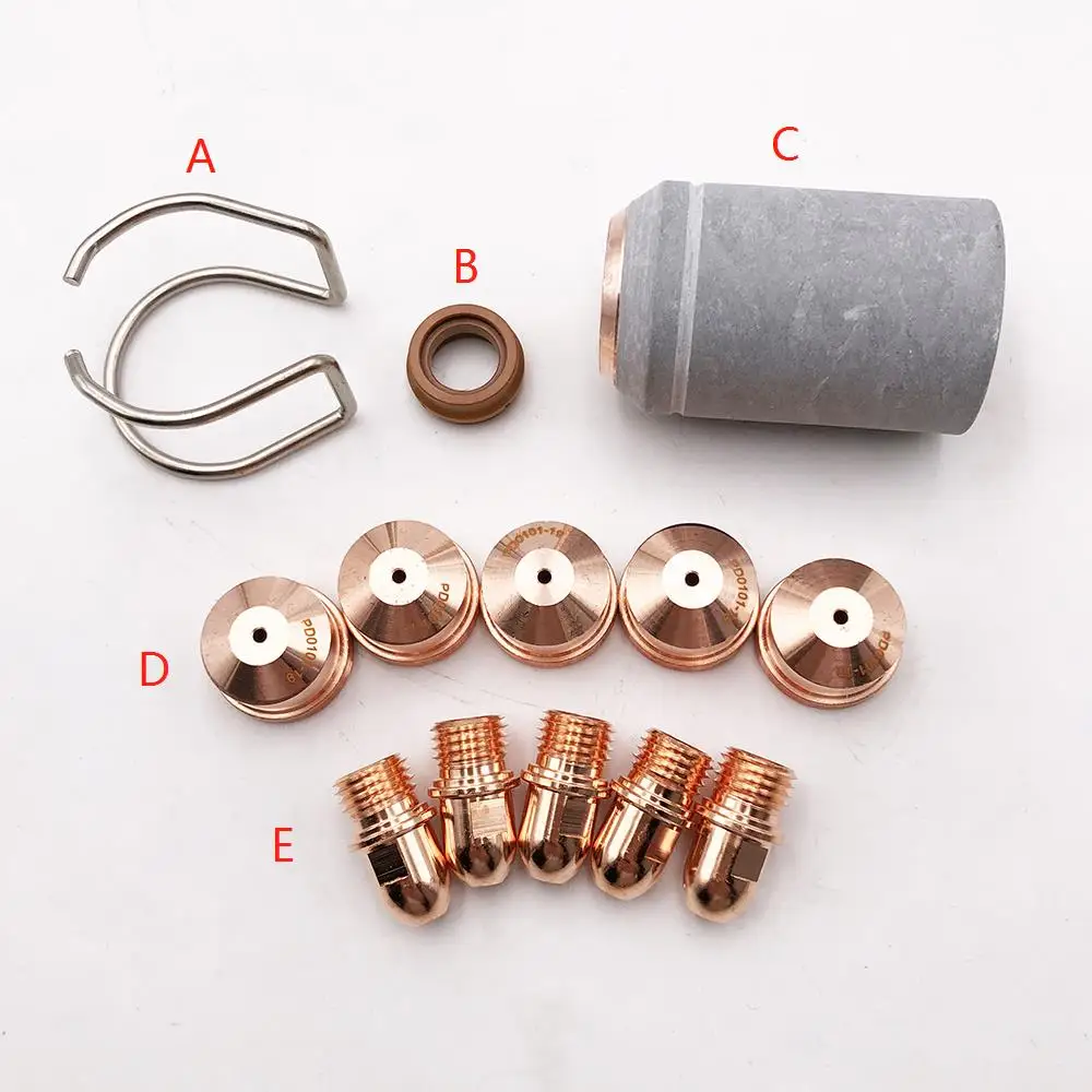 

11pcs a lot nozzle electrode spacer retaining cap swirl ring fit A101 A141 P101 P141 Trafimet Air-cooled plasma cutting torch