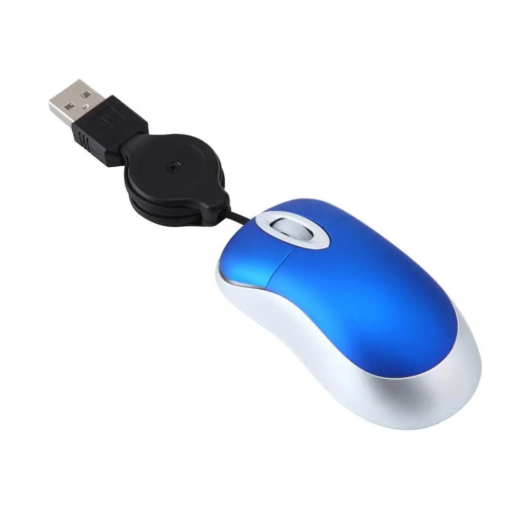 

Ergonomic Gaming Mouse Universal Telescopic 3 Keys 1600DPI Computer Laptop USB Optical Mini Wired Mouse