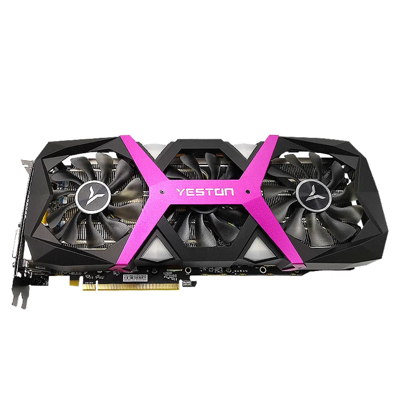 Yeston Radeon RX590 8G GDDR5 256bit PCI Express x16 3,0 видеоигровая видеокарта DVI+ HDMI+ 3* DP для рабочего стола