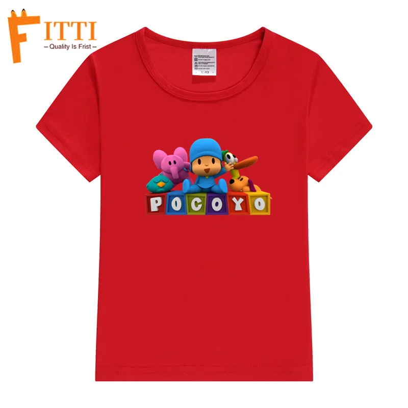 Одинаковые комплекты для семьи; Черная хлопковая Футболка с принтом Pocoyo; одинаковые комплекты для семьи; одежда для папы, дочки, сына, мамы и меня