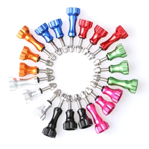 Аксессуары 1 длинный + 2 короткие цветные Thuss алюминиевый болт гайка винт для Hero 10 9 8 7 6 5 4 3 3 + 4 SJ4000 XIAOYI 2 4K крепление