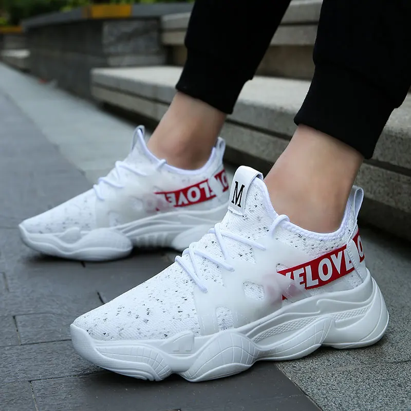 LEIXAG Men's Running Shoes Fly Fabric Sports Jogging Sneakers Outdoor Athletic Walking Trainers | Спорт и развлечения