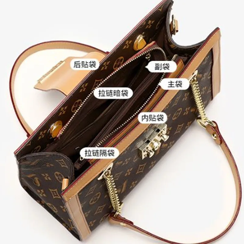 100% Genuine Leather Luxury Brand 2021 New Classic Print One-shoulder Messenger Bag Luxury Designer Handbags and Wallet Satchels
