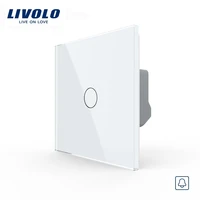 2021 livolo eu standard door bell switch crystal glass switch panel 220250v touch screen door bell switchvl c701b 11