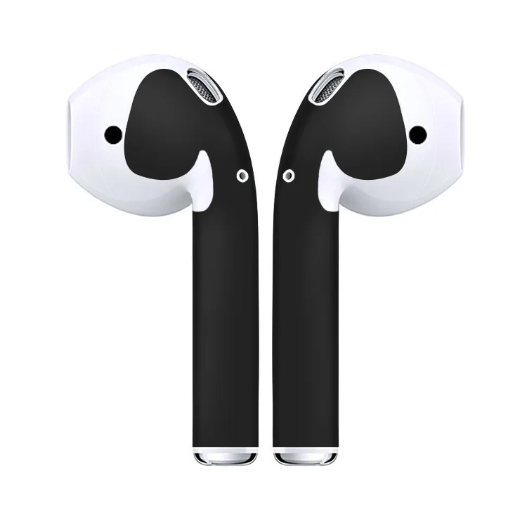 Black Защитная пленка для Apple AirPods, защитная пленка, наклейка для AirPods, беспроводные наушники, гарнитура, пленка - Цвет: Black