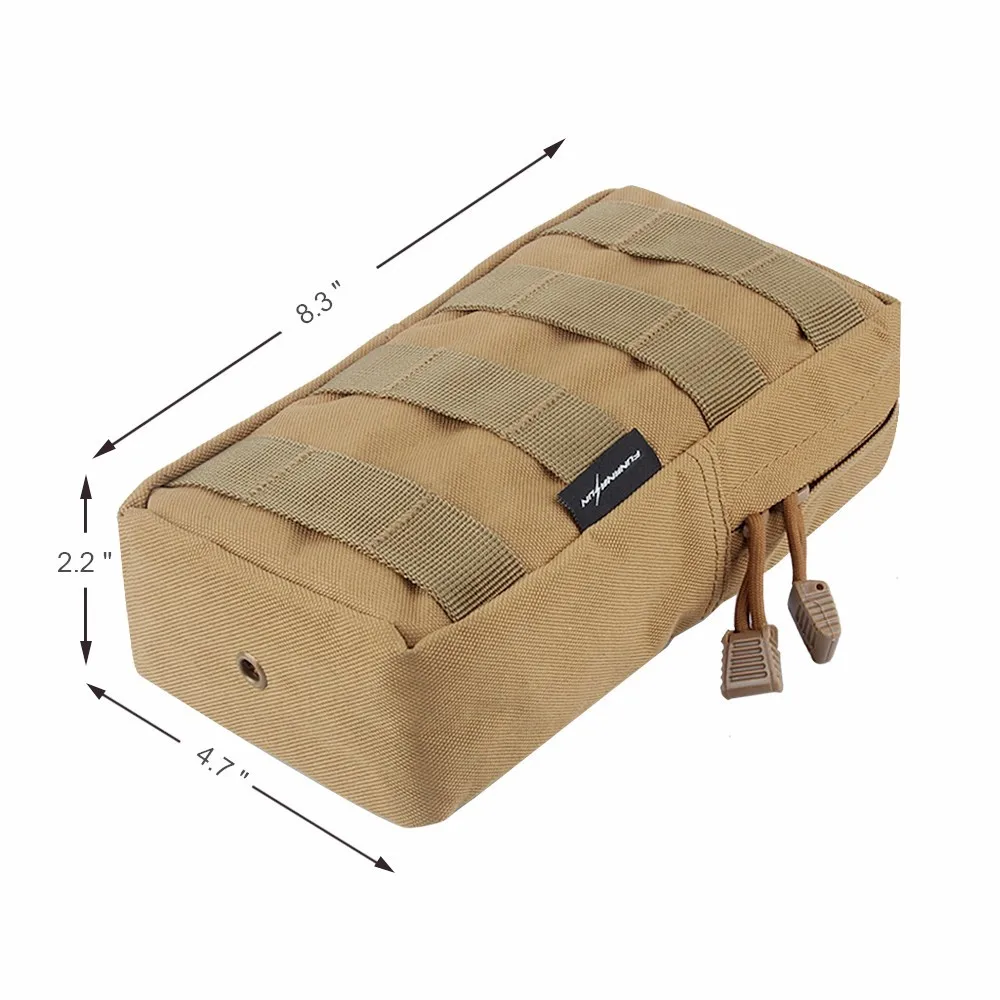 2pcs tactical molle accessory pouch edc utility bag gadget gear pack military vest waist pack outdoor airsoft phone organizer free global shipping