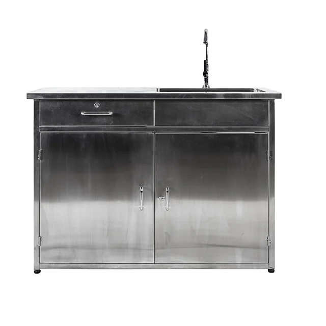 

304 Stainless Steel hospital Cleaning Commercial Sink Table For Biology Lab Furniture