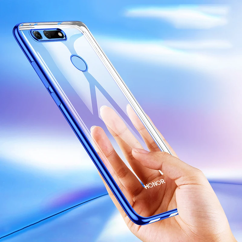 electroplate Soft Case for HUAWEI P Smart 2019 Z Plus 2018 Quality Plating Silicone Clear Transparent Crystal Cover | Мобильные