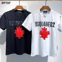 dsquared2 classic menwomen street hip hop round neck short sleeved t shirt cotton locomotive letter printing casual tee dt737