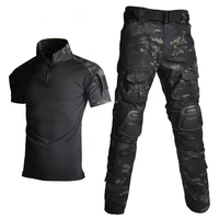 summer tactical combat suits breathable short sleeve military airsoft shooting uniform outdoor quick dry hunting shirt pants set