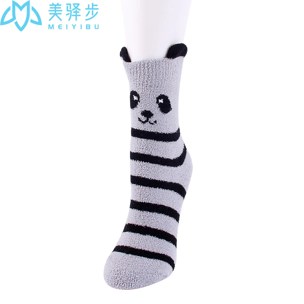 12 Pairs Per Set Cute Cartoon Fox Coral Velvet Women's Socks Thick Warm Socks Wholesale