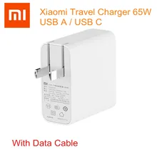 Original Xiaomi Travel Charger 65W  USB C / USB A Quick Charge Output Portable Wall Charger 100-240V For Phone Laptop Notebook