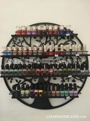 

6 Layers Iron Nail Polish Shelf Manicure Special Cosmetics Boutique Store Shelves Round Gel Nail Polish Display Wall Rack